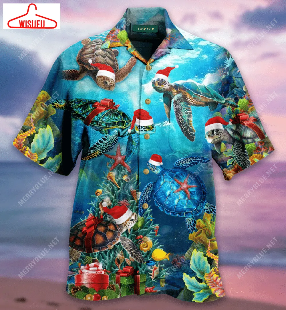 Beach Shirt Discover Cool Have A Turtley Awesome Christmas Unisex Hawaiian Shirt, New Hawaiian Holiday Outfits, New Fashion Gifts