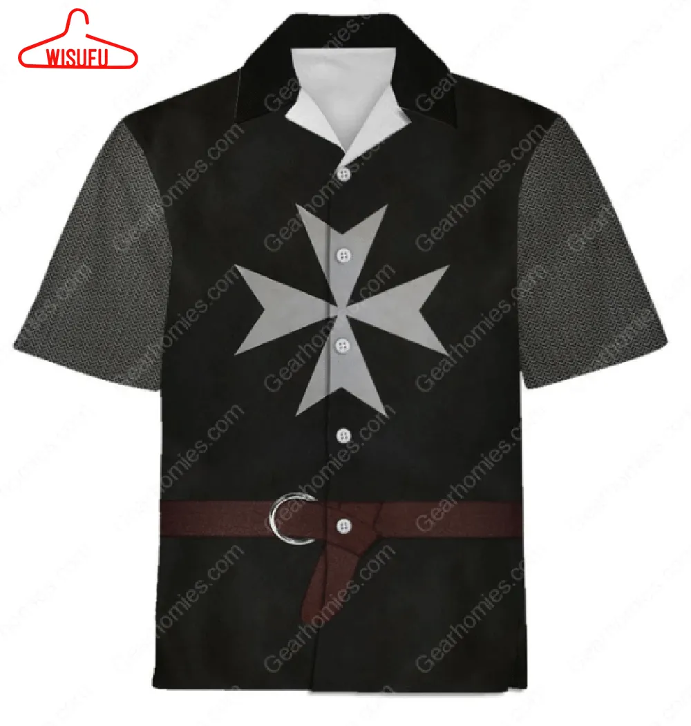 Beach Shirt Felacia [hawaii Shirt] Knights Hospitaller Black Hawaiian Shirt-zx10580, New Hawaiian Holiday Outfits, New Fashion Gifts