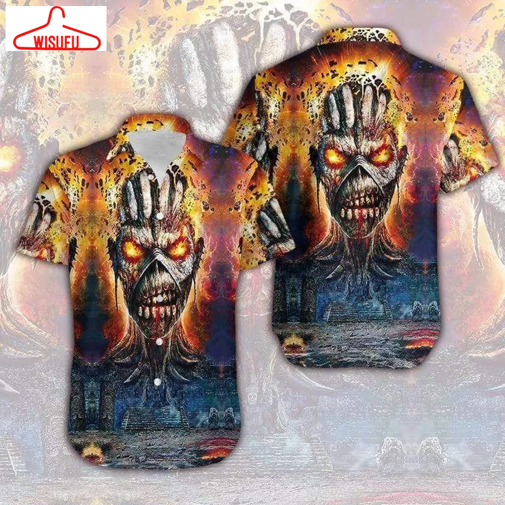 Beach Shirt Get Here Fire Skull Rock Style Custom Name Hawaiian Shirts Dh, New Hawaiian Holiday Outfits, New Fashion Gifts