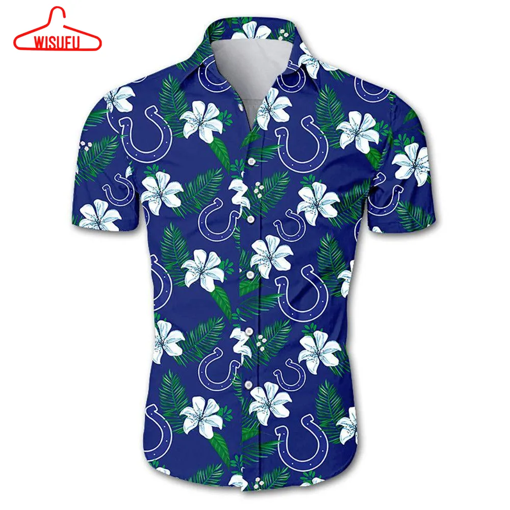 Beach Shirt Indianapolis Colts Hawaiian Shirt Short Sleeve For Summer, New Hawaiian Holiday Outfits, New Fashion Gifts