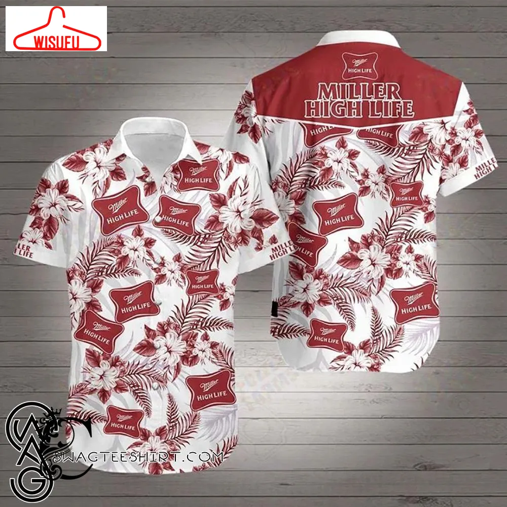 Beach Shirt Miller High Life Hawaiian Shirt- Chillicothemall, New Hawaiian Holiday Outfits, New Fashion Gifts