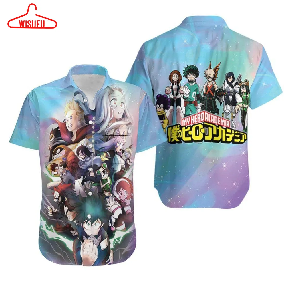 Beach Shirt My Hero Academia All Main Characters For Japanese Fan Hawaiian Shirt, New Hawaiian Holiday Outfits, New Fashion Gifts