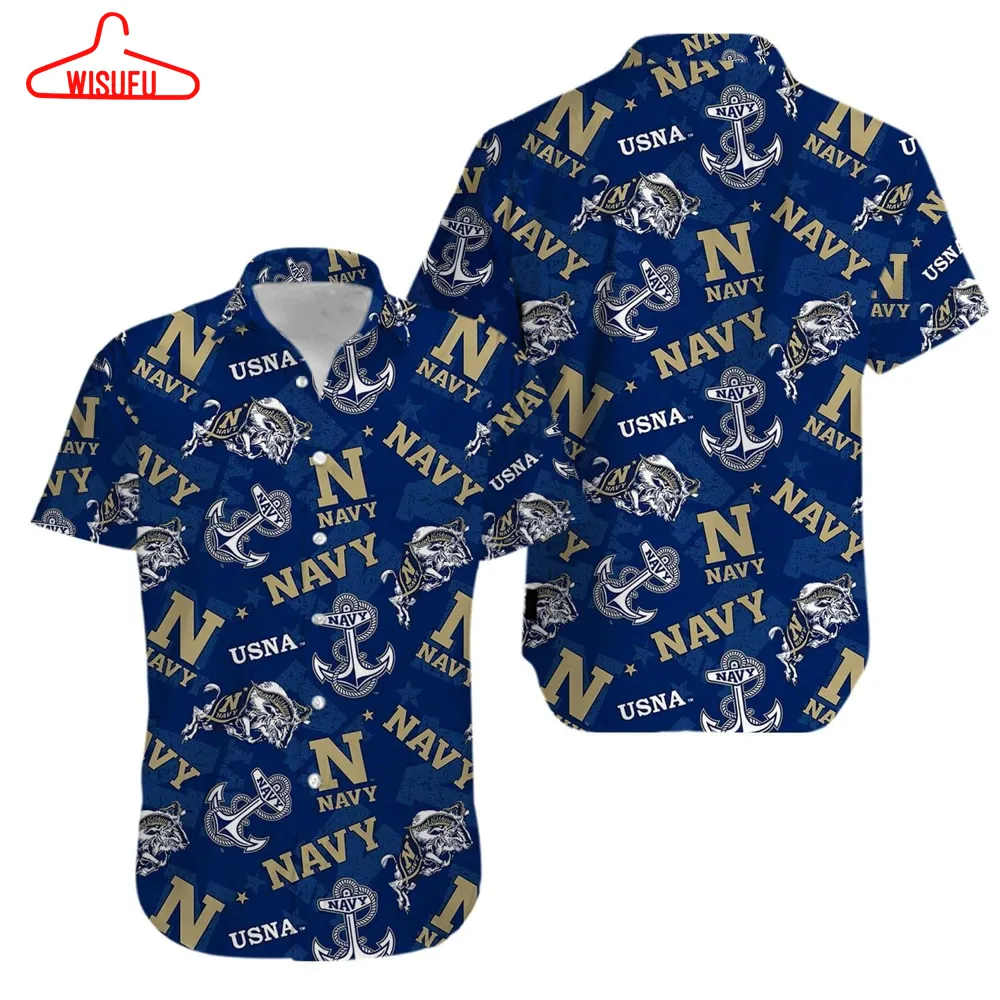 Beach Shirt Navy Veteran Us Naval Academy Hawaiian Shirts #kv, New Hawaiian Holiday Outfits, New Fashion Gifts