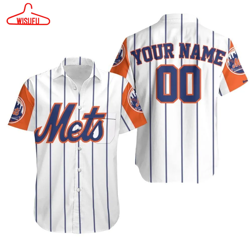 Beach Shirt New York Mets Jersey Inspired Personalized Hawaiian Shirt, New Hawaiian Holiday Outfits, New Fashion Gifts