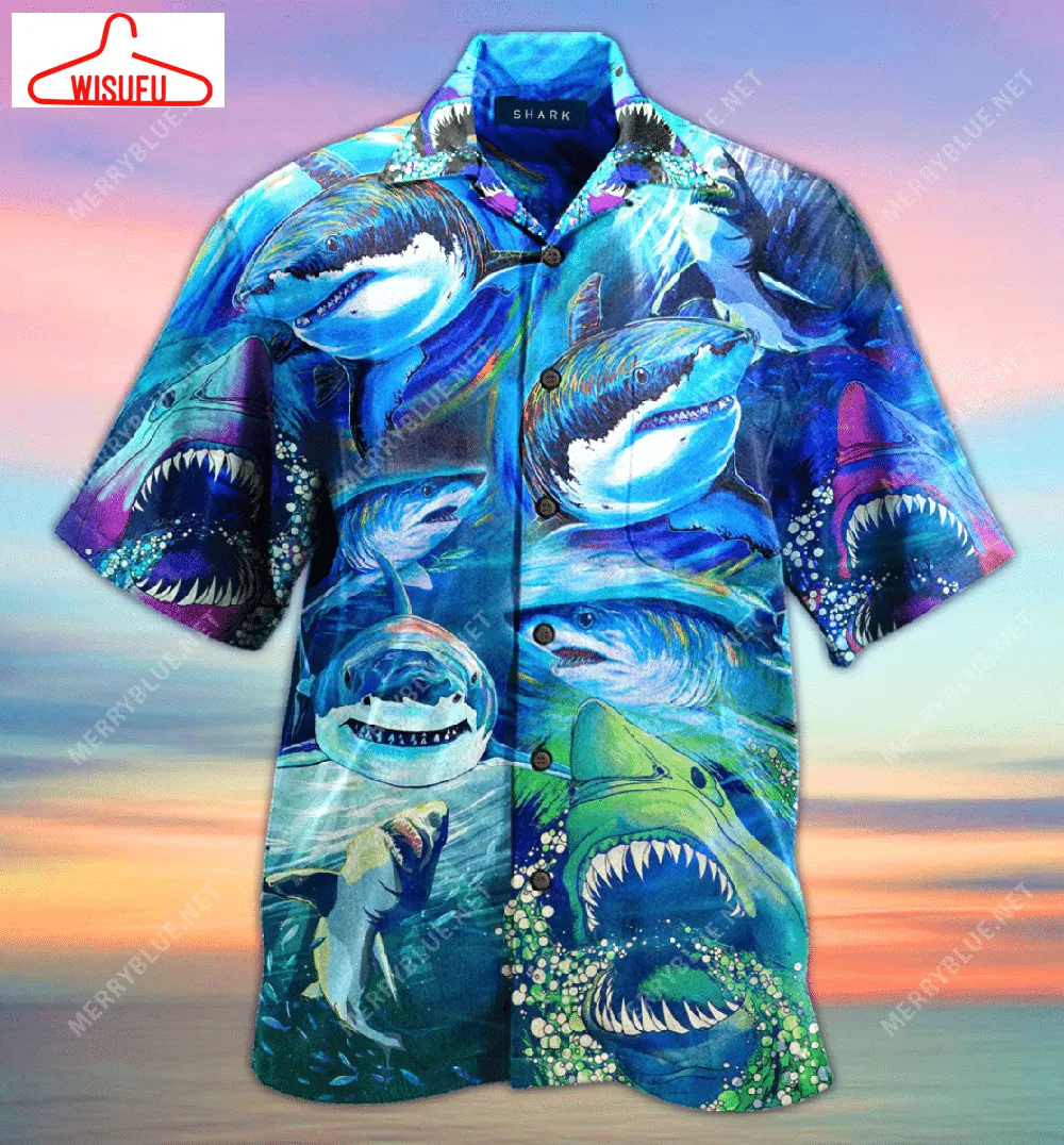 Beach Shirt Order Be A Shark Unisex Hawaiian Shirt, New Hawaiian Holiday Outfits, New Fashion Gifts