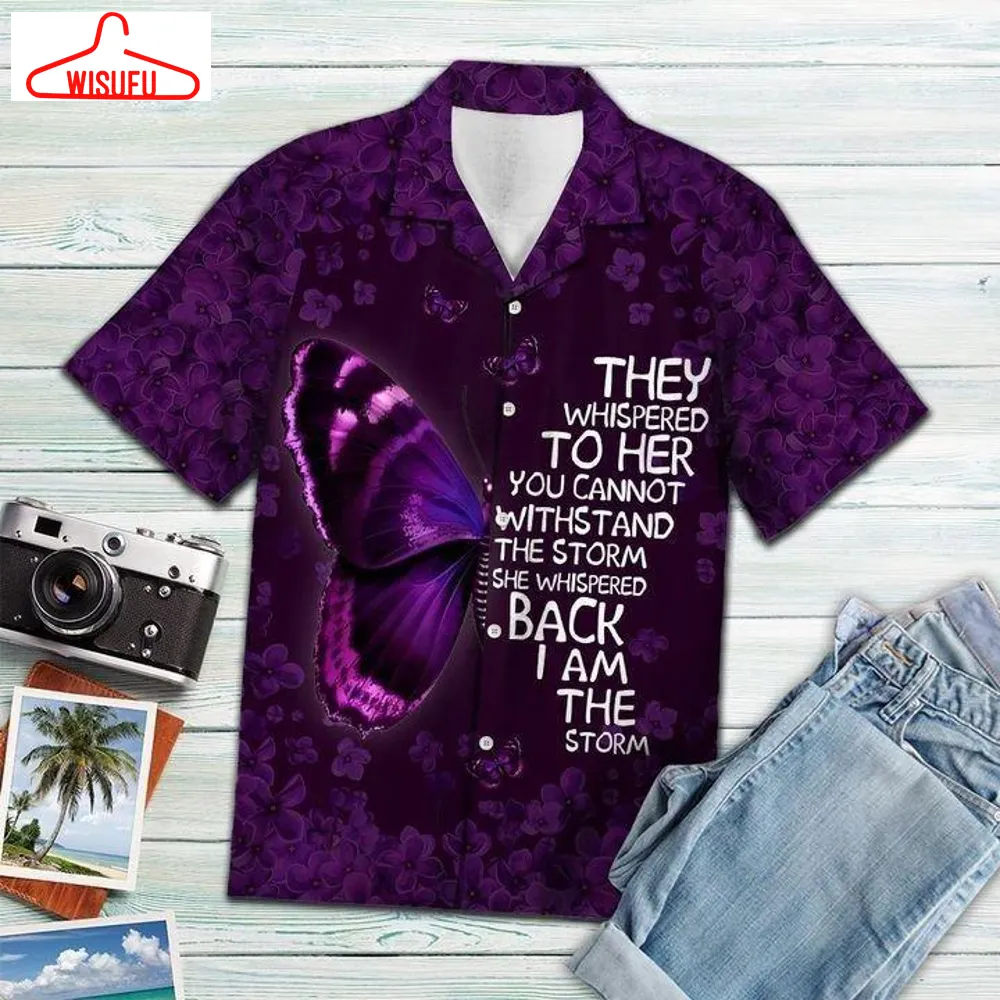 Beach Shirt Shop Butterfly And September Girl Hawaiian Shirt, New Hawaiian Holiday Outfits, New Fashion Gifts