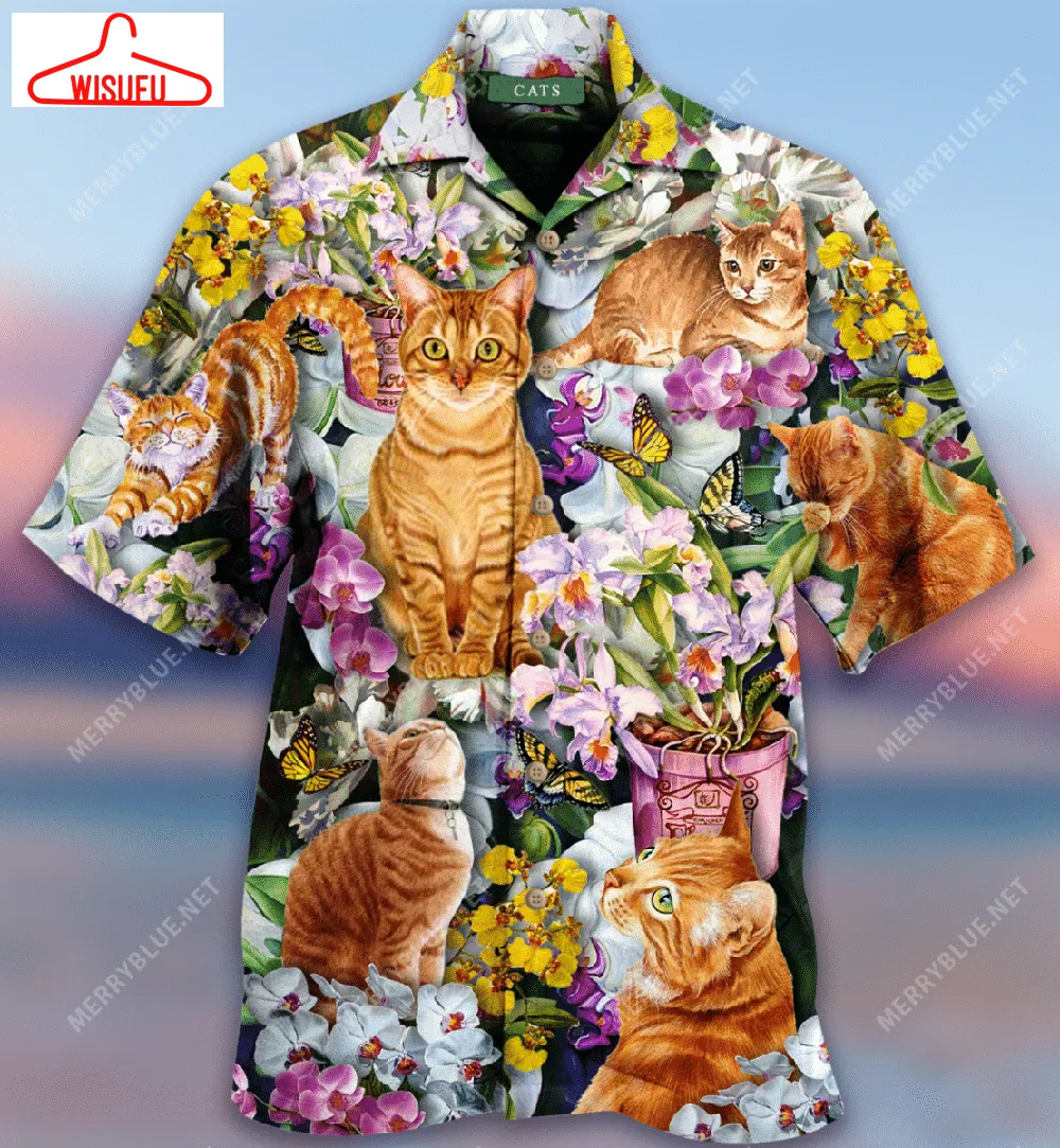 Beach Shirt Shop From 1000 Unique Cats And Queen Of Flower Unisex Hawaiian Shirt, New Hawaiian Holiday Outfits, New Fashion Gifts