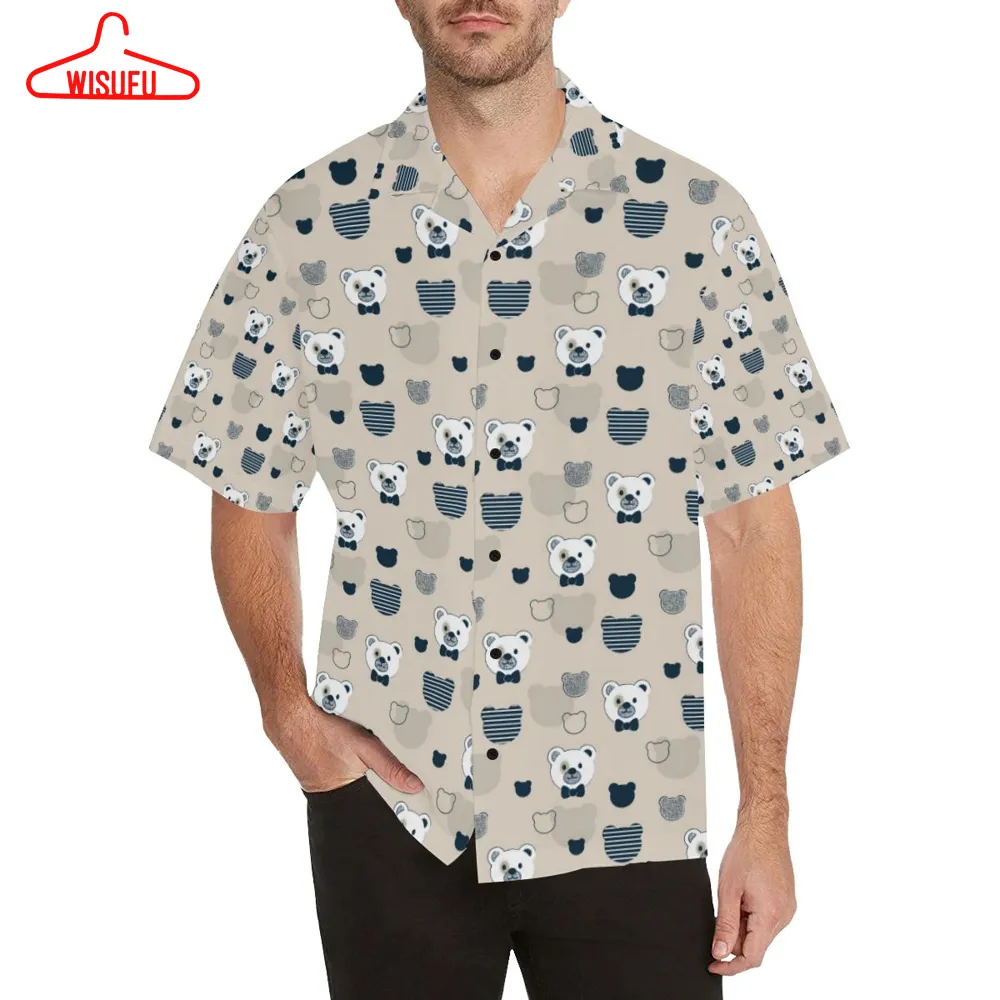 Bear Pattern Print Design 05 Hawaiian Shirt, New Hawaiian Holiday Outfits, New Fashion Gifts