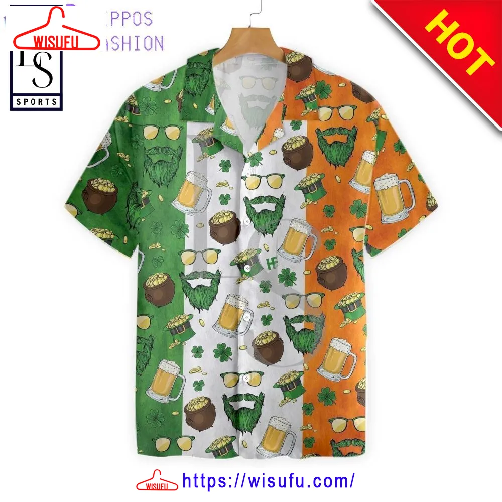 Beard Saint Patricks Day Hawaiian Shirt, New Fashion Gifts