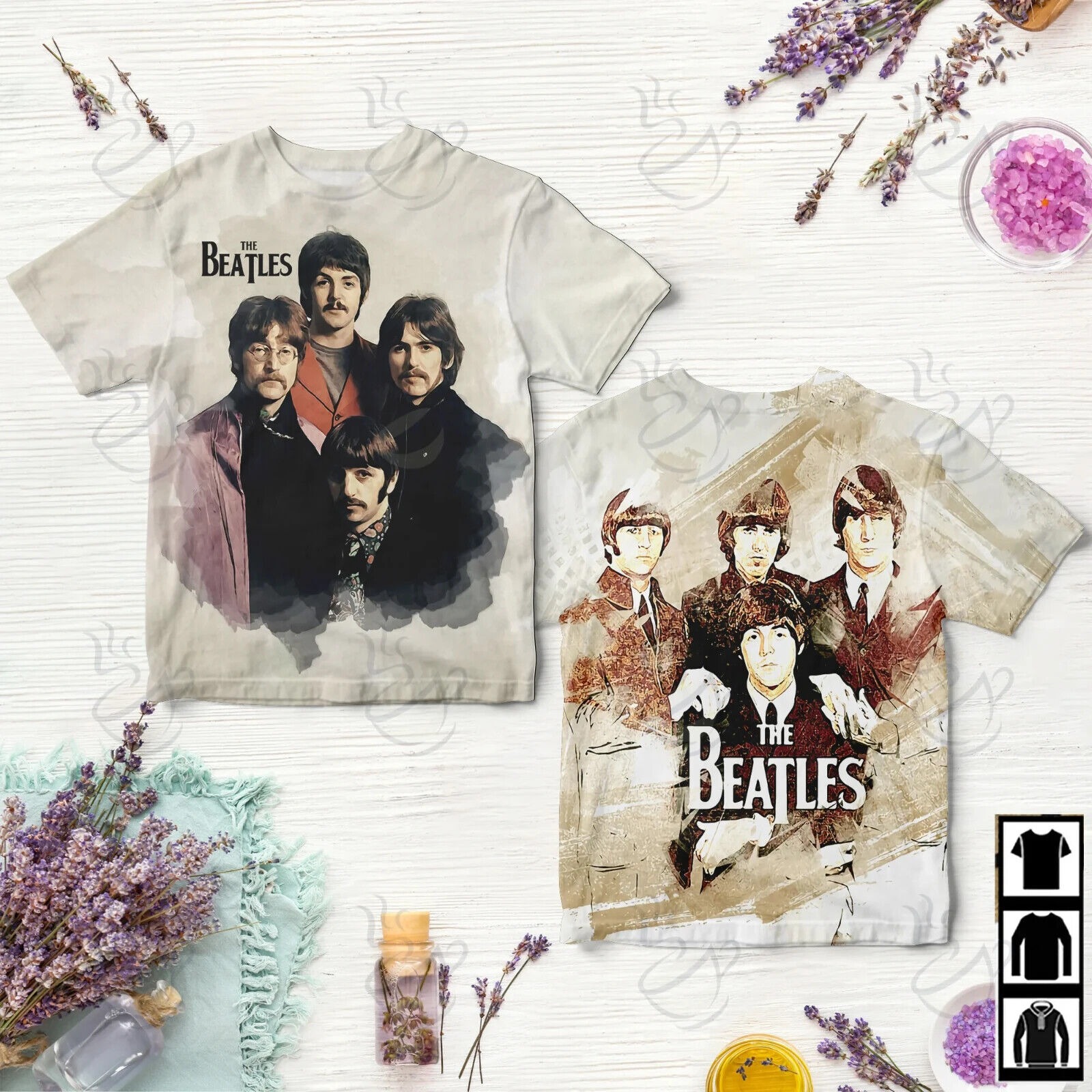Beatlemania Rock Band The Beatles Art T-shirt, Music Lovers T-Shirt Size S-5XL