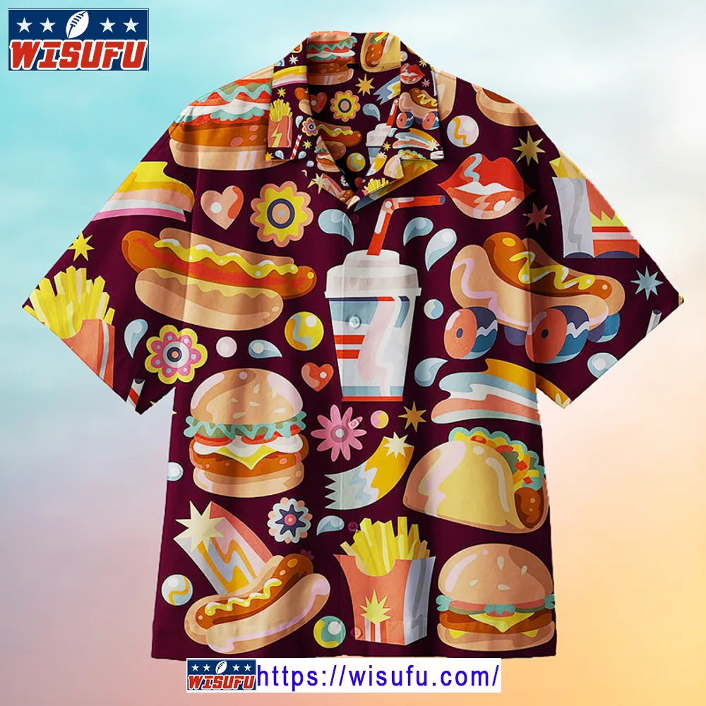 Beautiful Burgers, Tacos, Hot Dogs Universal Hawaiian Shirt