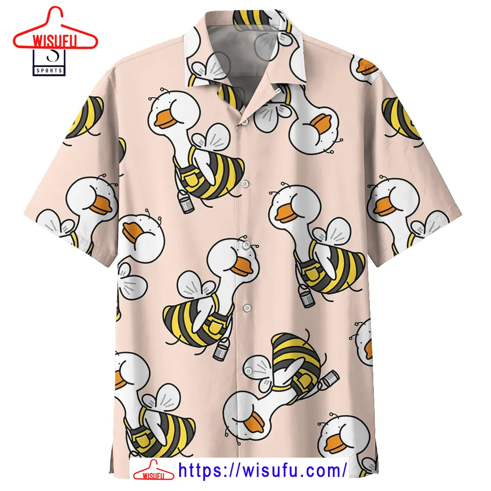 Bee Duck Cutie Hawaiian Shirt, New Fashion Gifts