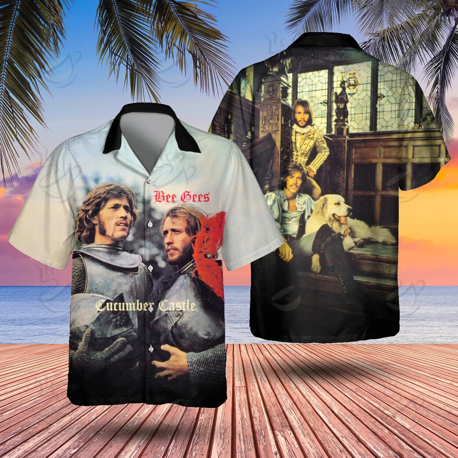 Bee Gees Band Cucumber Castle Hawaiian Shirt, Music Lovers Size S-5XL, For Men