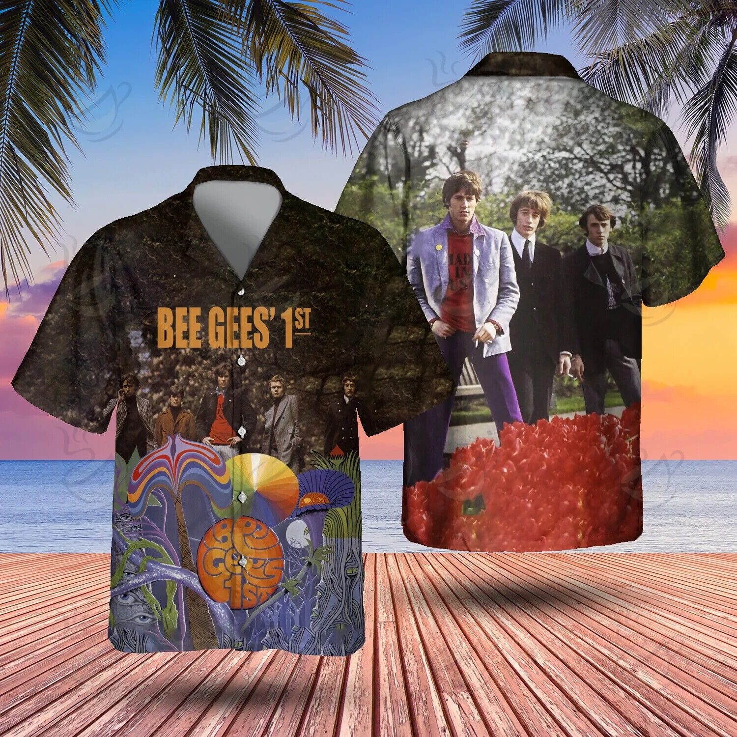 Bee Gees Band Special Edition Hawaiian Shirt, Music Lovers Size S-5XL, For Men