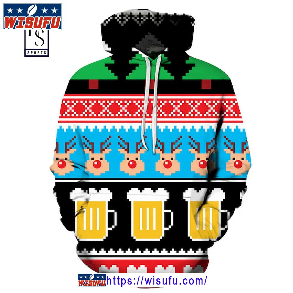 Beer Christmas 3d Hoodie