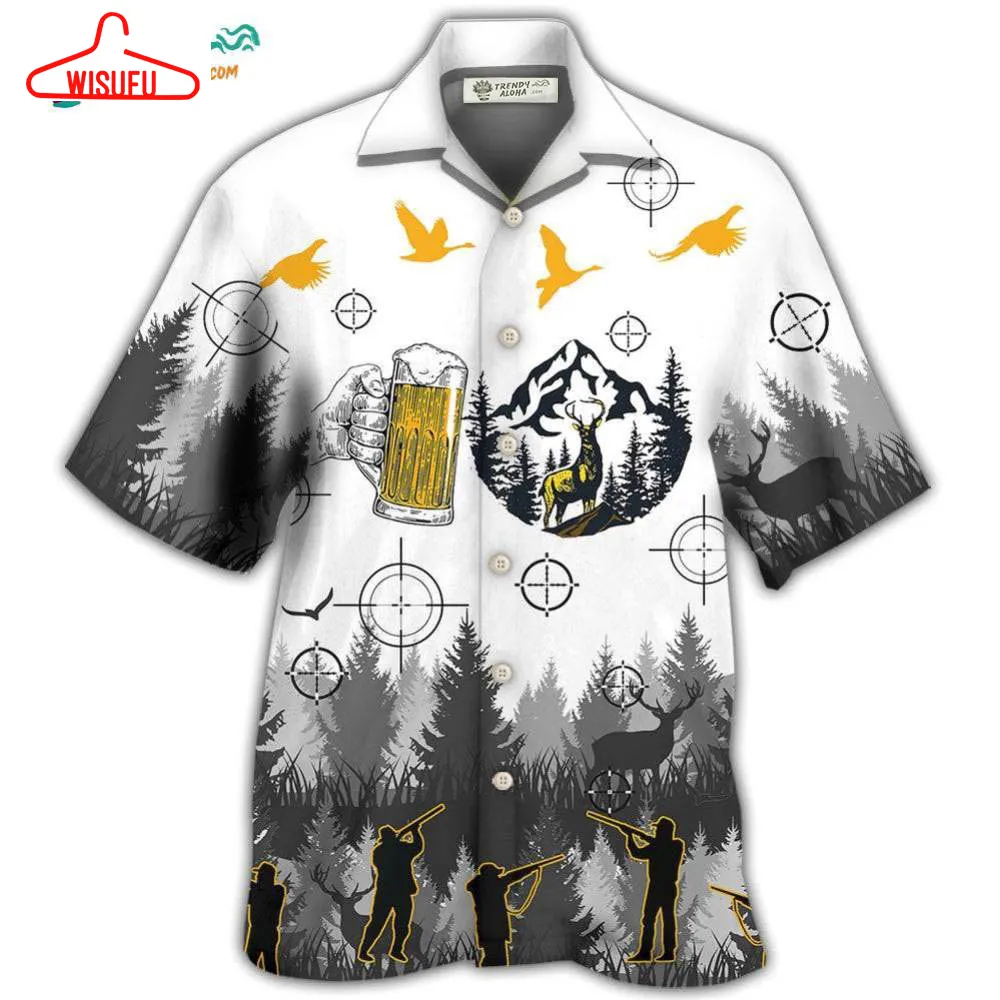 Beer I Like Beer And Hunting And Maybe 3 People Hawaiian Shirt- Wisufu Aloha