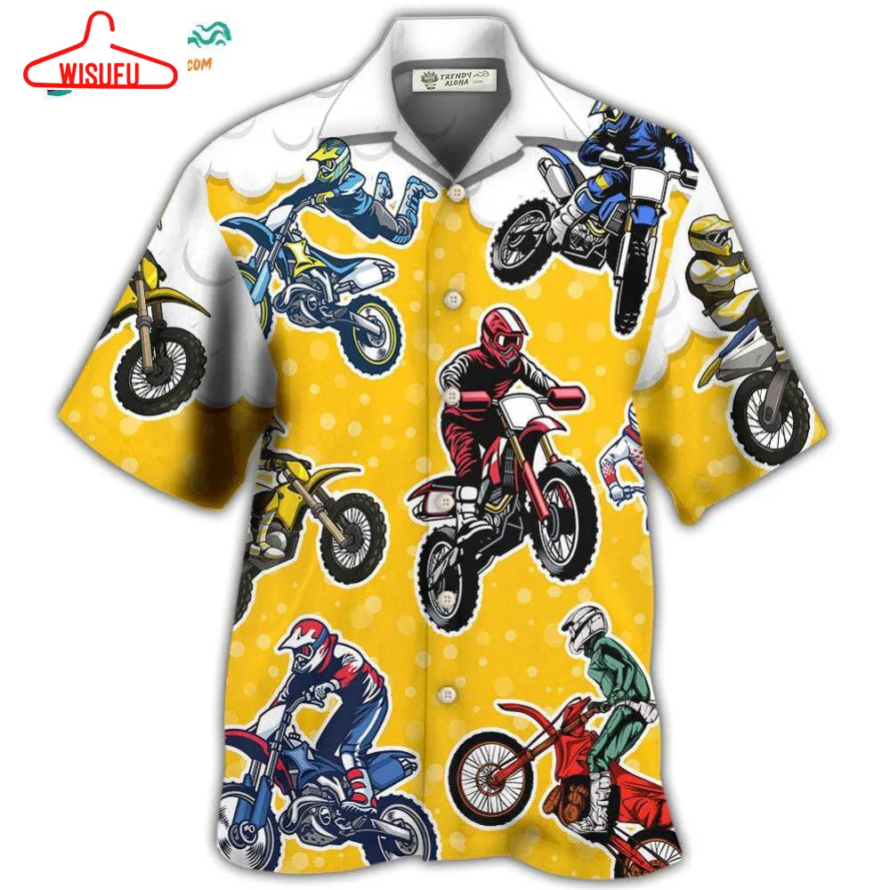 Beer I Like Beer And Motocross Style Hawaiian Shirt- Wisufu Aloha