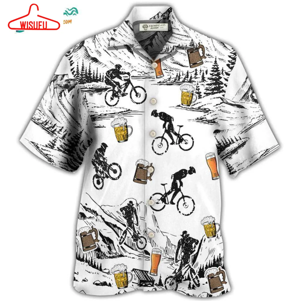 Beer I Like Beer And Moutain Bikes Hawaiian Shirt- Wisufu Aloha