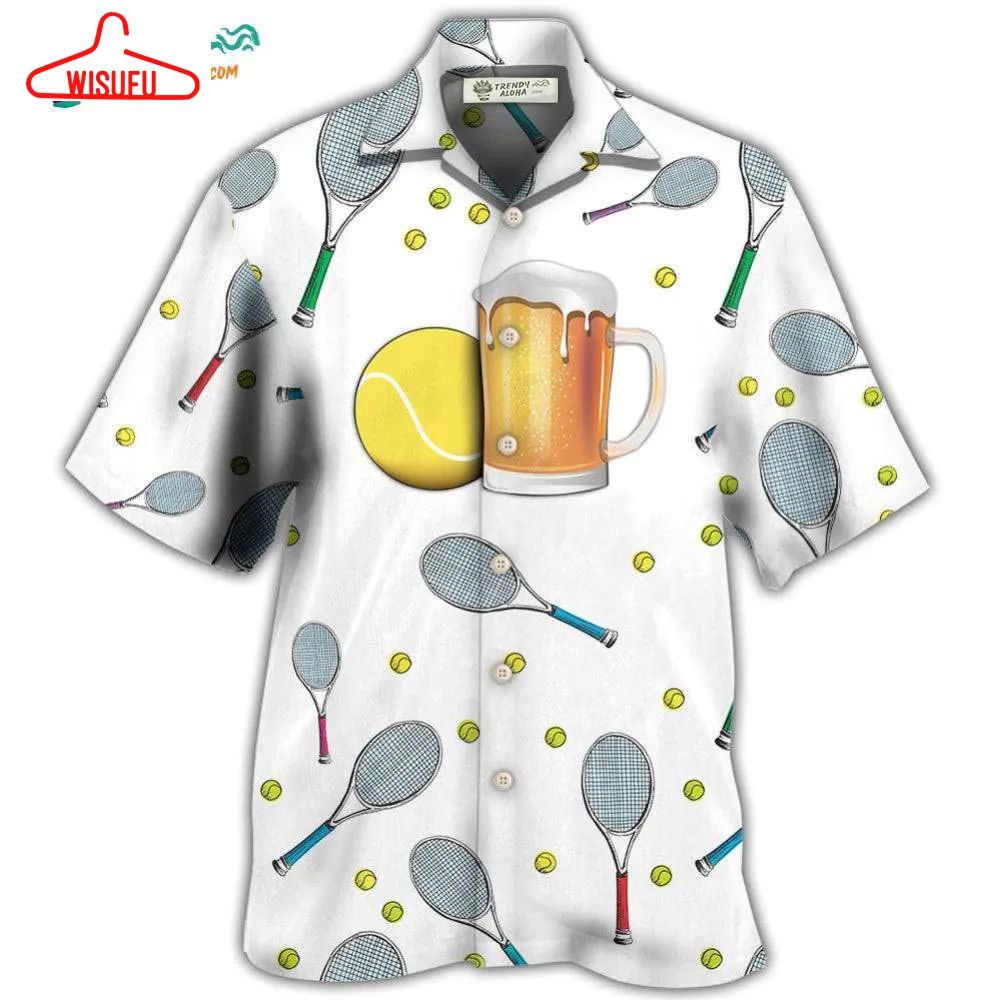 Beer I Like Beer And Tennis And Maybe 3 People Hawaiian Shirt- Wisufu Aloha