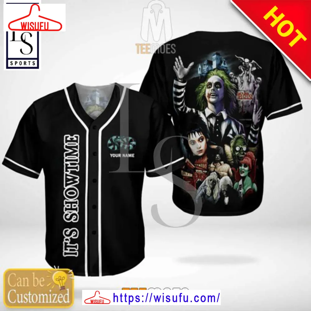 Beetlejuice It's Showtime Personalized Baseball Jersey, New Fashion Gifts