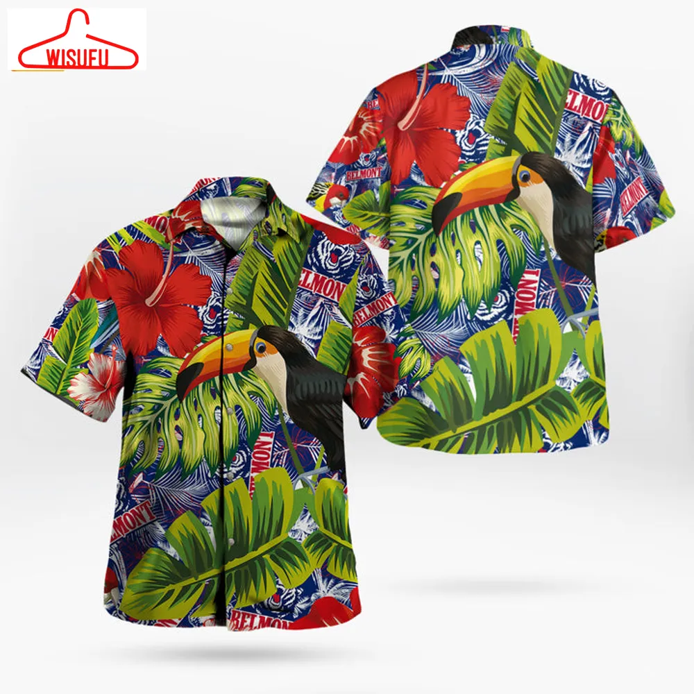 Belmont Bruins Parrot Pattern Tropical Garden Hawaii Shirt, New Fashion Gifts