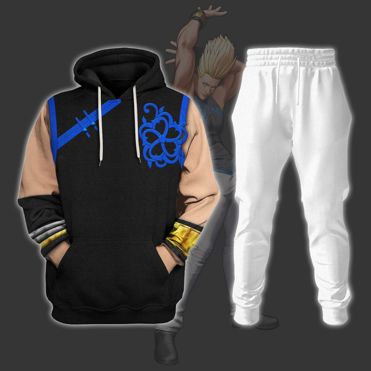 Benimaru Nikaido The King of Fighters Cosplay Track suit 