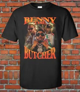 Benny The Butcher GRISELDA T-Shirt 90s Style Bootleg Hip Hop RAP BUFFALO NY