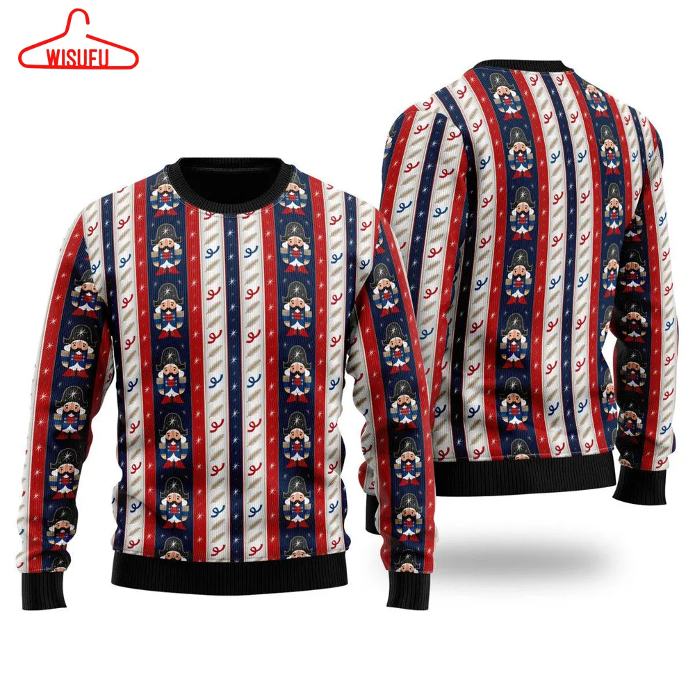 Best Christmas Striped Ugly Christmas Sweater - For Men & Women - New Winter Fashion Shirt Gift For Family