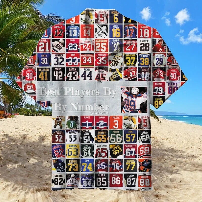 Best Hockey players Number Hawaiian Shirt, Gift For Men, Women S-5XL US Size