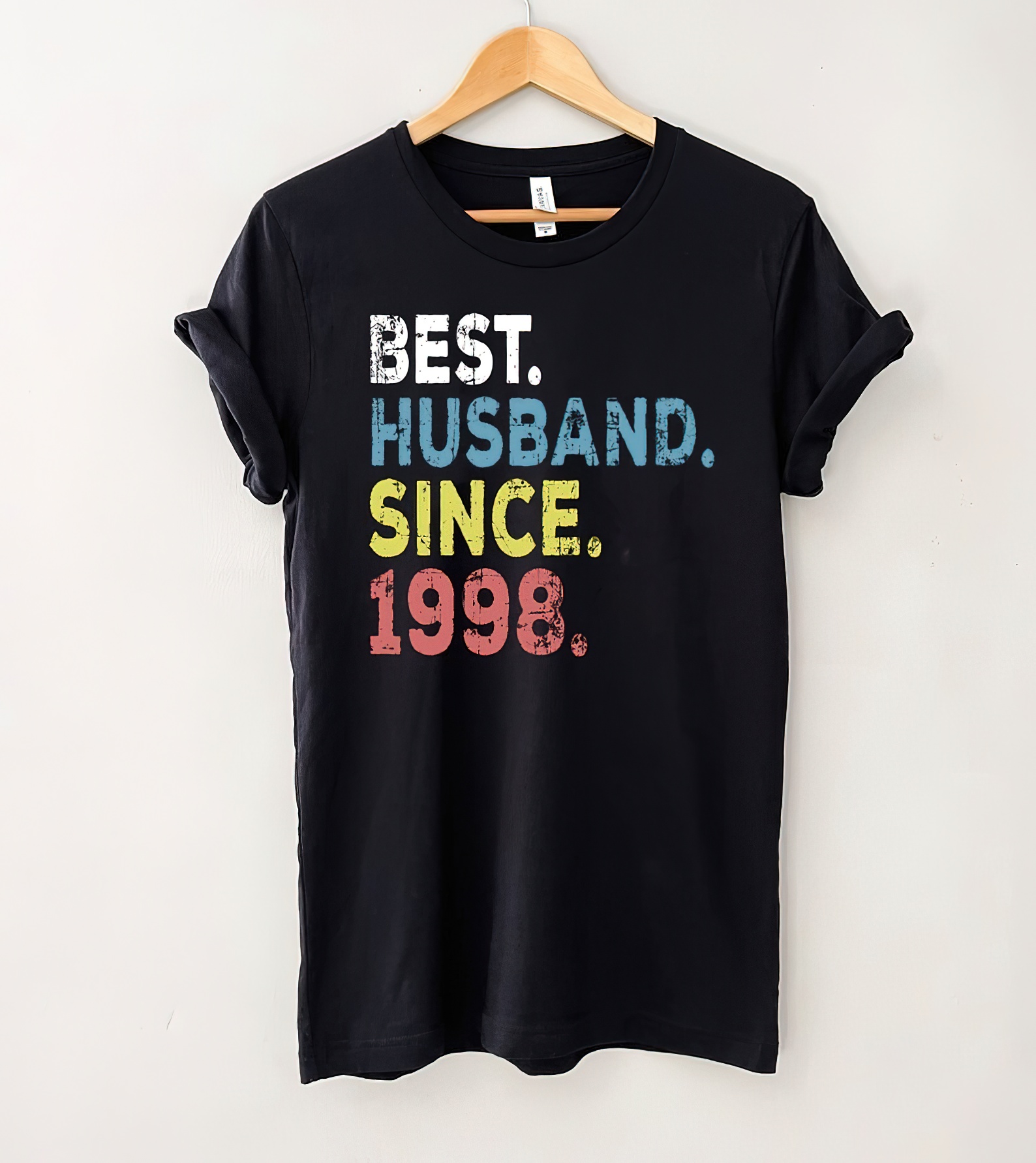 Best Husband Since 1998 Vintage T-Shirt, Custom Best Husband Since Shirt, Custom Anniversary Gifts, Personalized Anniversary Gift for Him-gigapixel-standard-scale-2_00x