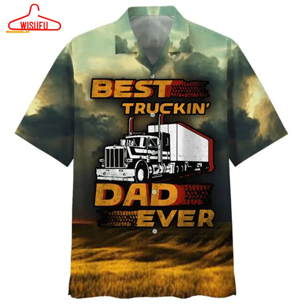 Best Truckin' Dad Ever Hawaiian Shirt, New Fashion Gifts