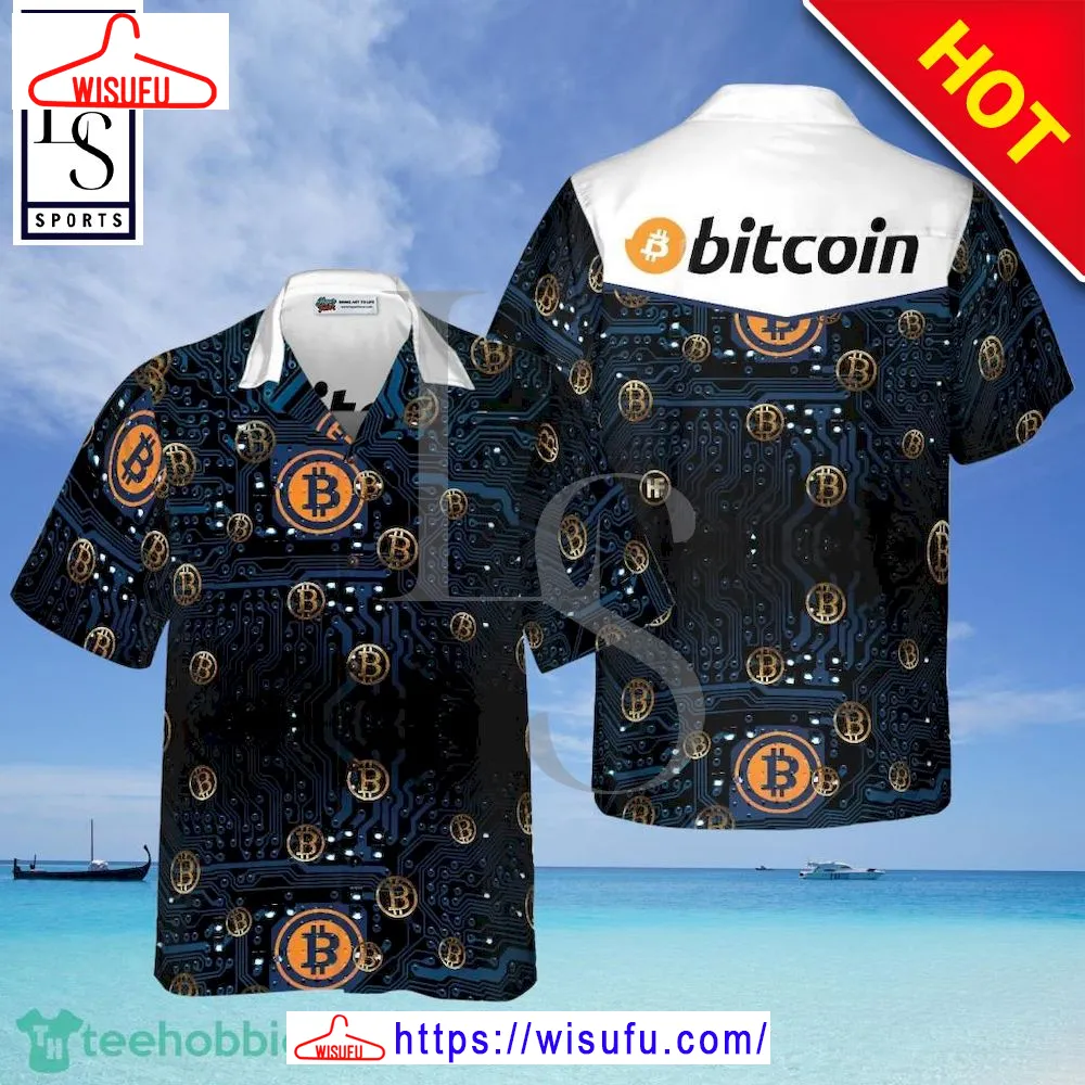 Bi-tcoin Logo Hawaiian Shirt, New Fashion Gifts