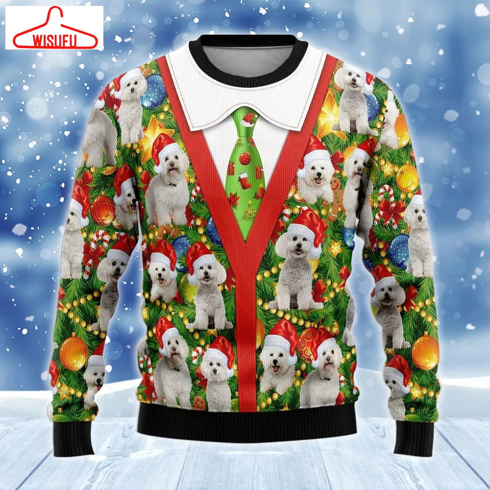 Bichon Frise Dog Xmas Ugly Sweater