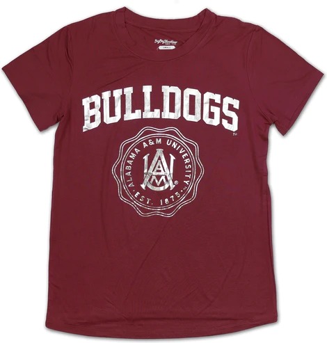 Big Boy Alabama A&M Bulldogs S3 Ladies Jersey Tee [Maroon]