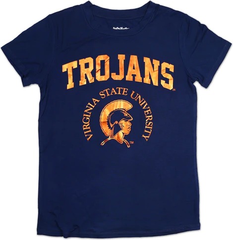 Big Boy Virginia State Trojans S3 Ladies Jersey Tee [Navy Blue]