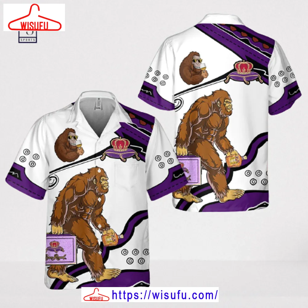 Bigfoot Buy Crown Royal Hawaiian Shirt, New Fashion Gifts