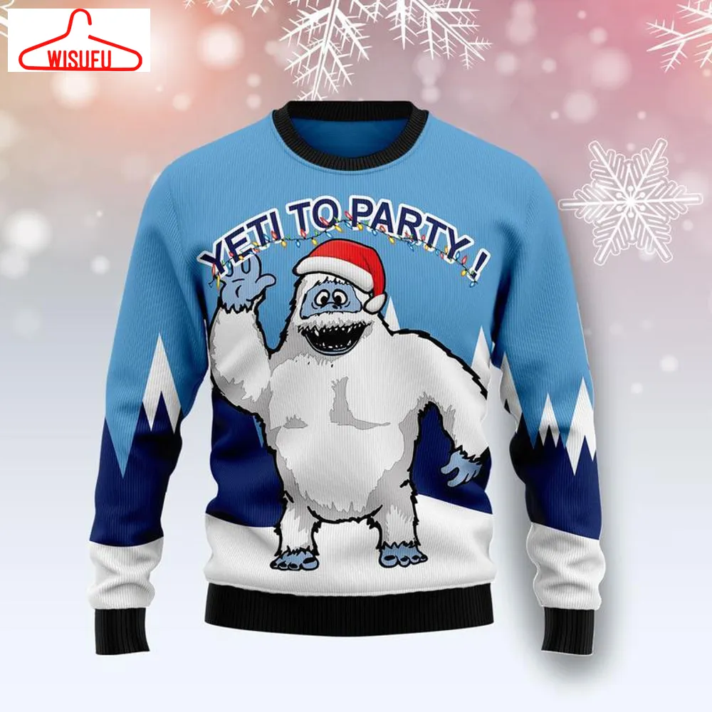 Bigfoot Party Ugly Christmas Sweater - For Men & Women - Adult - New Winter Fashion Shirt Gift For Family