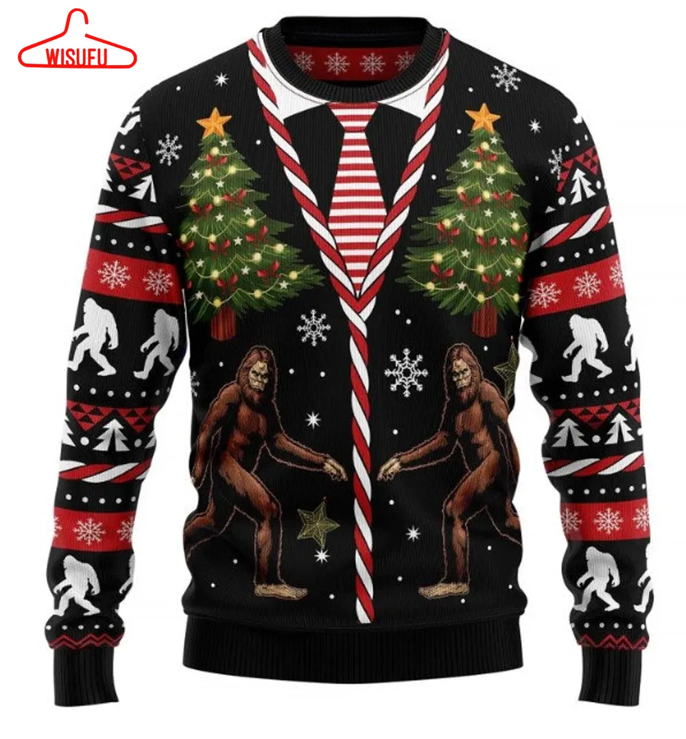 Bigfoot Ugly Christmas Sweater, Christmas Sweater, Christmas Gift Sweatshirt, Gift Man Womenkid