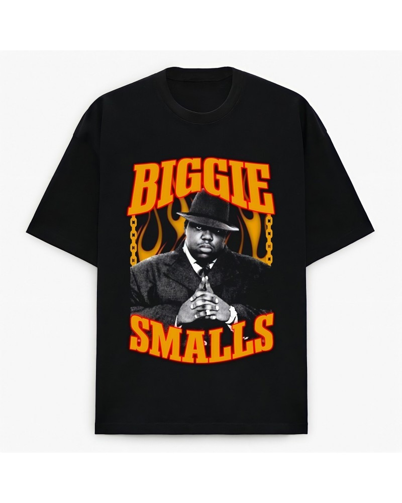 Biggie Smalls Flames Tee - Black