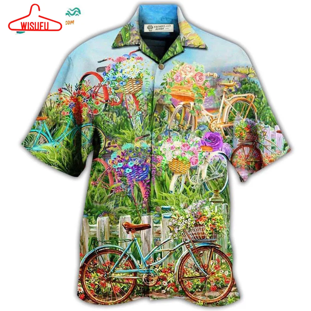 Bike Love Flowers So Much Hawaiian Shirt- Wisufu Aloha