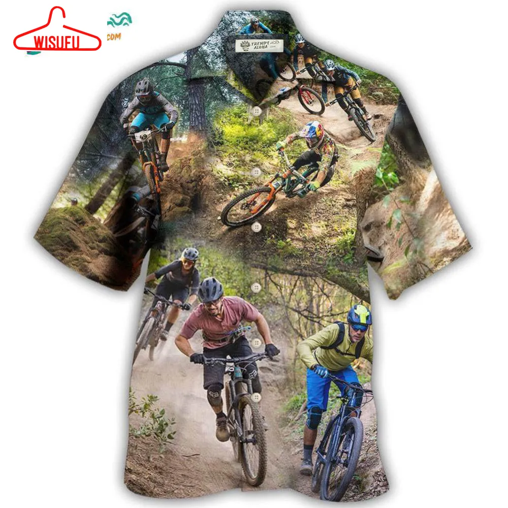 Bike Mountain Biking Cool Road Hawaiian Shirt- Wisufu Aloha