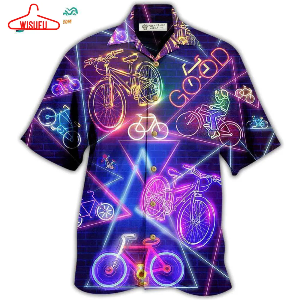 Bike Neon Style Love Purple Really Much Hawaiian Shirt- Wisufu Aloha