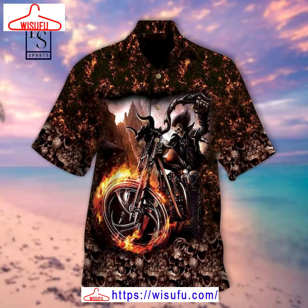 Biker Skull Halloween Hawaiian Shirt, New Fashion Gifts