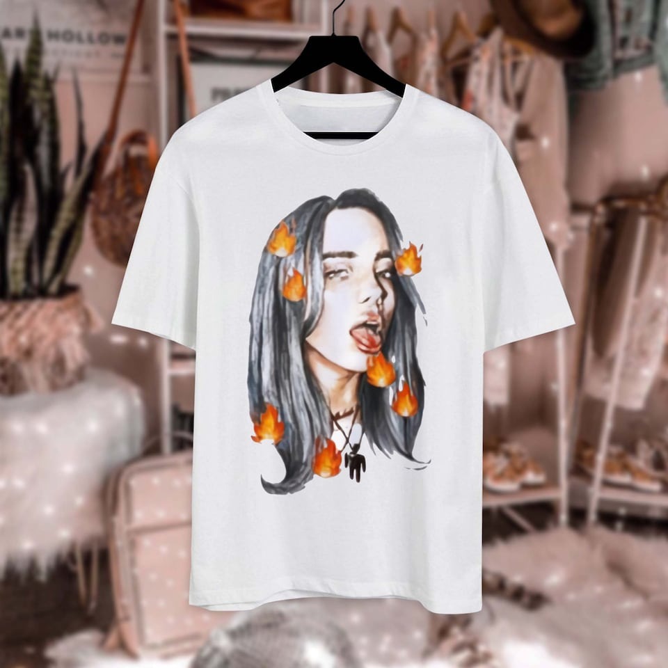 Billie Eilish Art Concert  Fan T-Shirt Billie Eilish Tour Concert Shirt