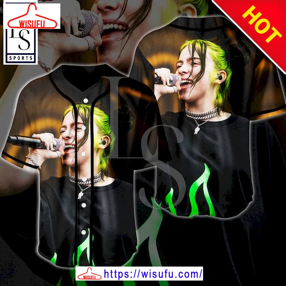 Billie Eilish Celebrity Baseball Jersey, New Fashion Gifts