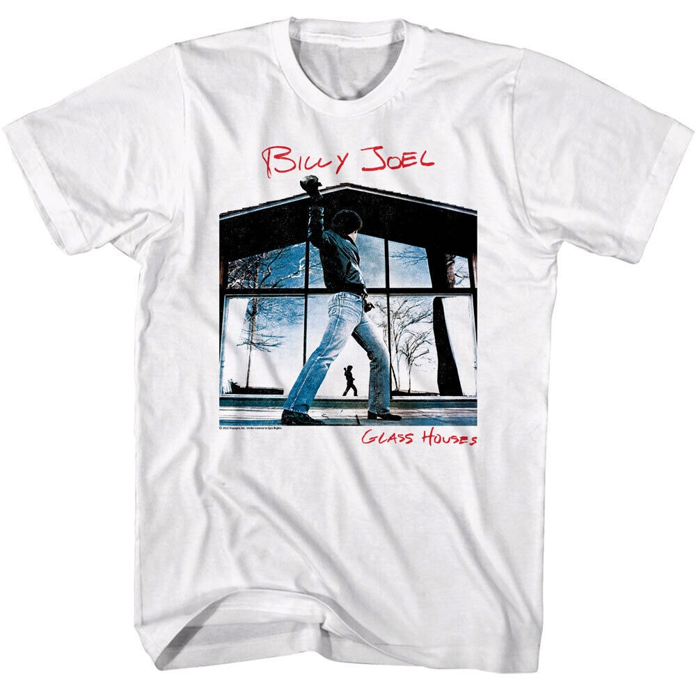 Billy Joel Glass Houses Album Men's T Shirt Cover Pop Music Concert Tour Merch