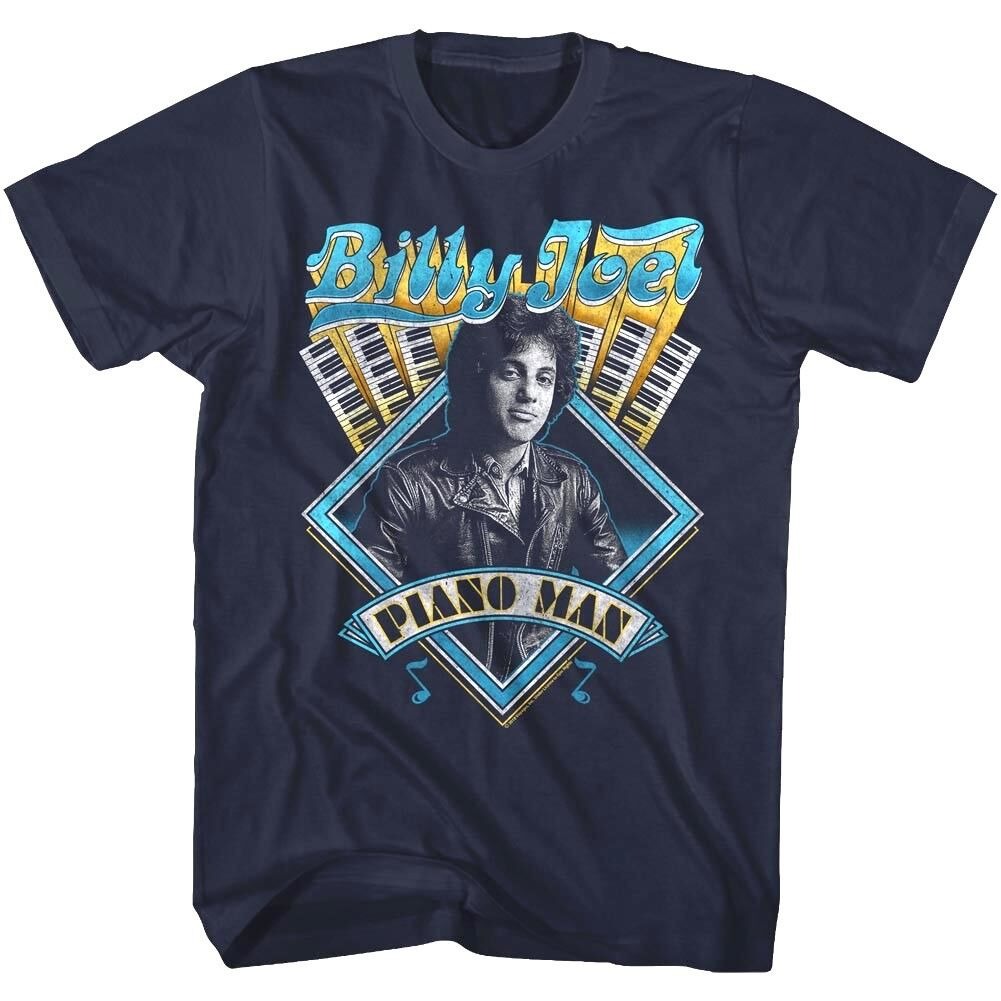 Billy Joel Piano Man Album Cover Art Mens T Shirt 80's Pop Rock Tour Music Merch