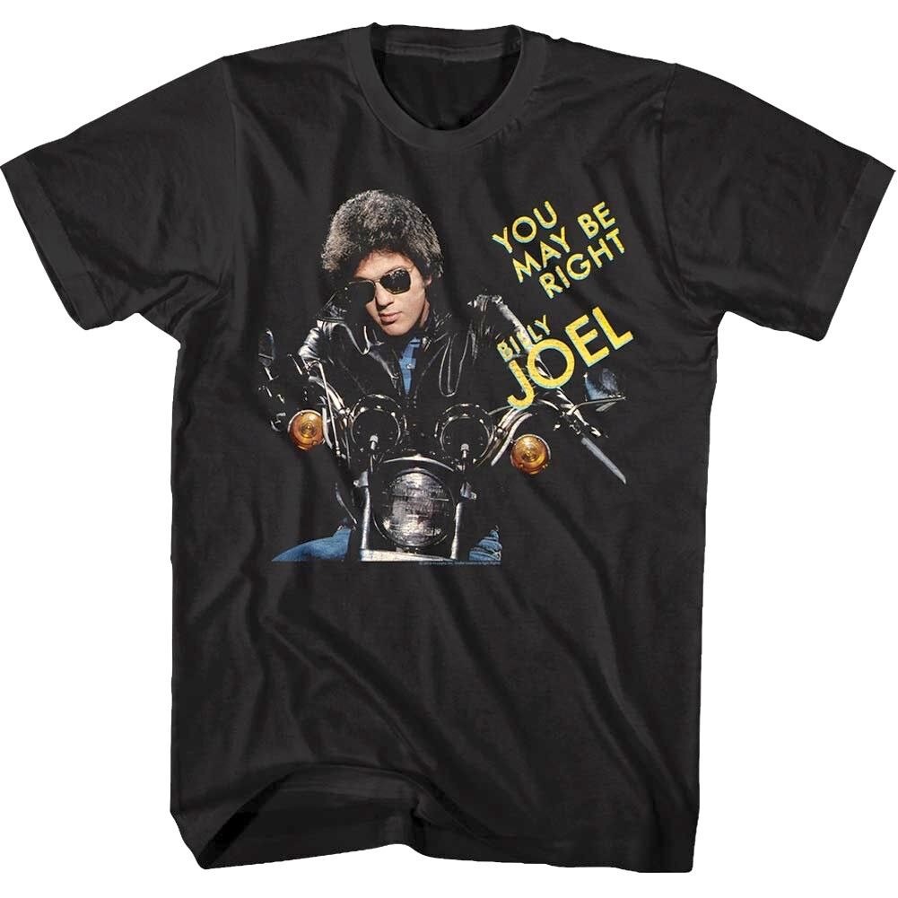 Billy Joel You May Be Right Album Cover Art Men's T Shirt Motorcycle Pop Music