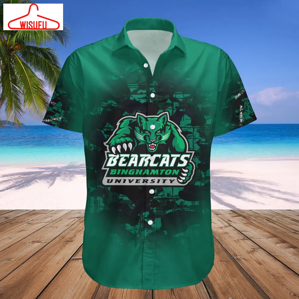 Binghamton Bearcats Camouflage Vintage Hawaiian Shirt, New Fashion Gifts