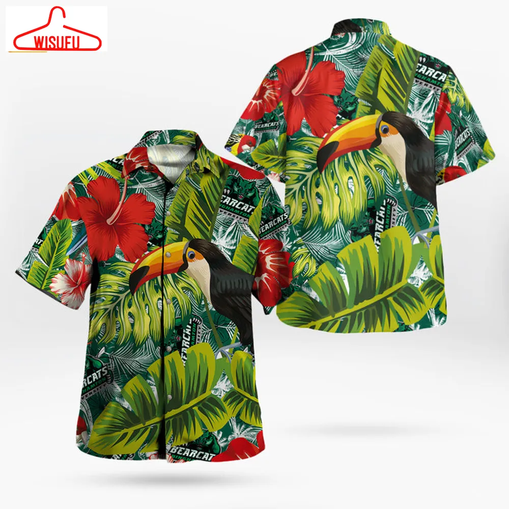 Binghamton Bearcats Parrot Pattern Tropical Garden Hawaii Shirt, New Fashion Gifts